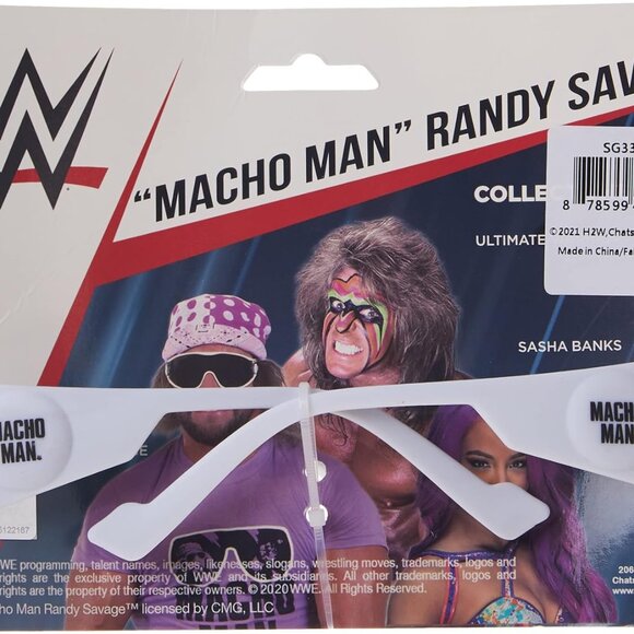 WWE Official Macho Man Shark Teeth Sunglasses, Costume Accessory One Size Fits M - Picture 3 of 6